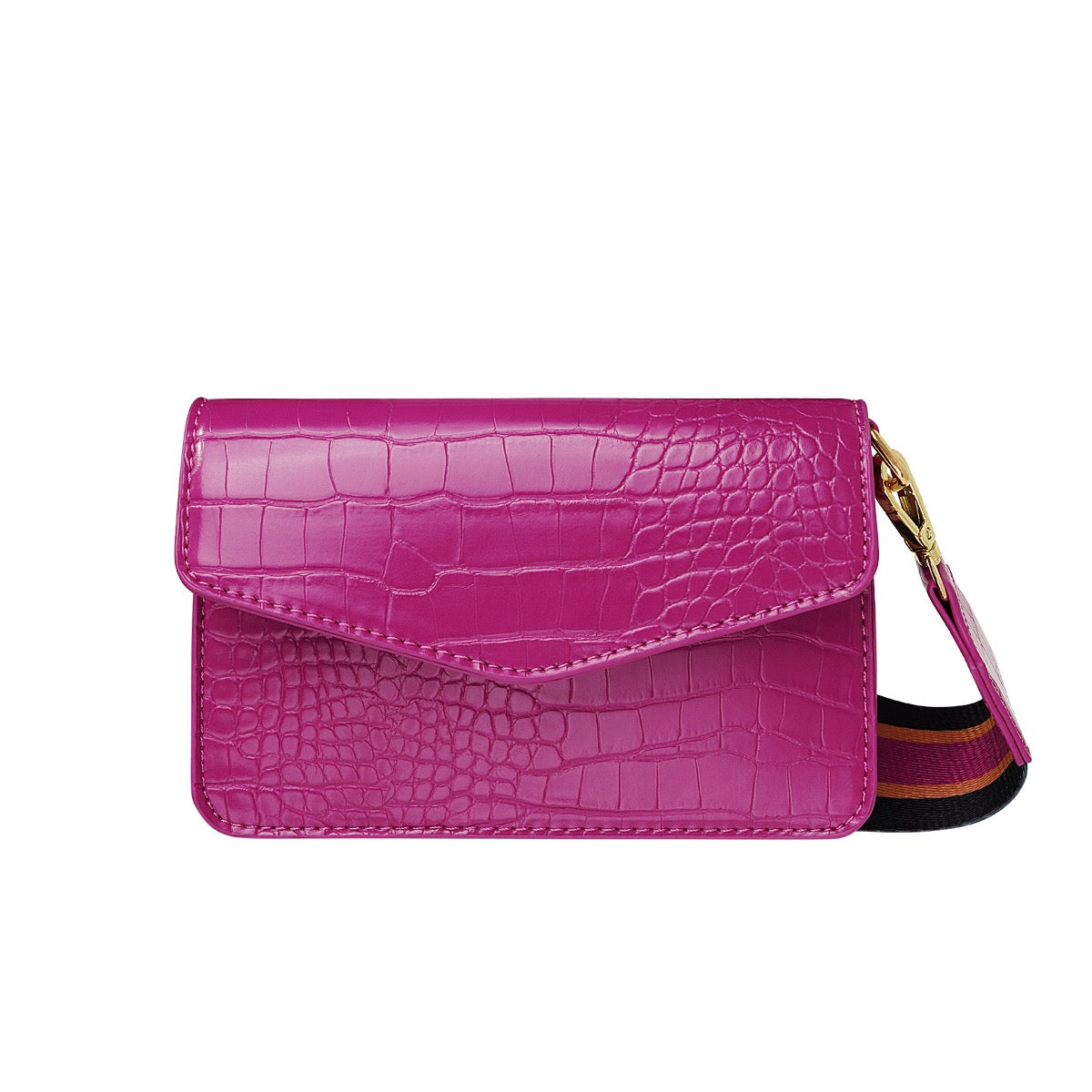 Tas croco fuschia (tweede kans)